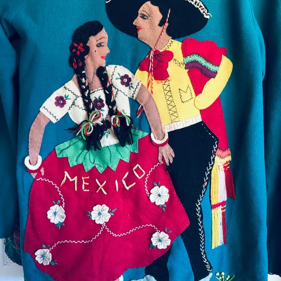 Vintage..LA MEXICANA..wool embroidery jacket - Picture 8 of 9